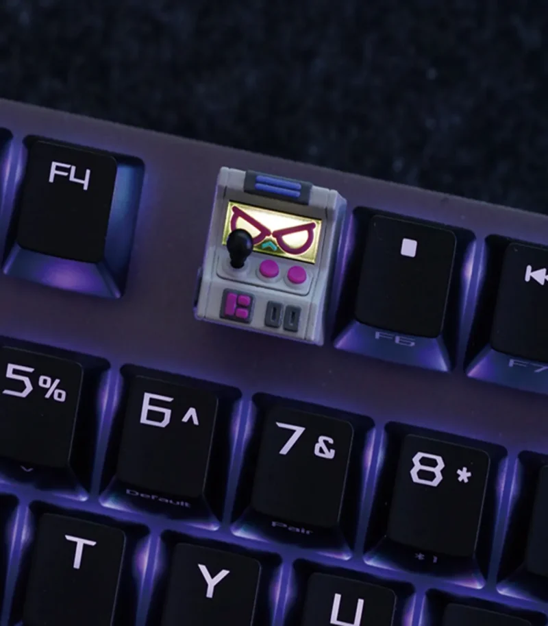 angry grey purple artisan keycap hot keys project hkp