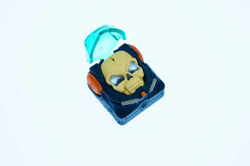 astronskull navy orange artisan keycap hot keys project