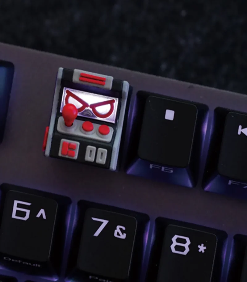 black grey red artisan keycap handmade hot keys project hkp error