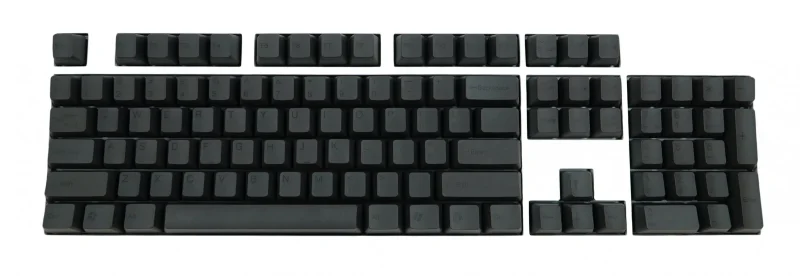 carbon black 116 key pbt double shot keycap set