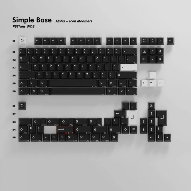 cherry profile double shot pbt keycap set 139 keys icon kit