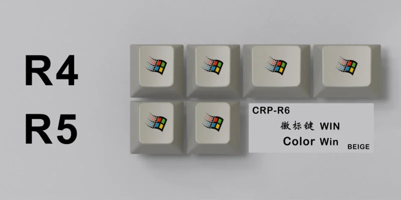 cherry profile dye sub keycap set hammerworks crp colored windows win 6 key