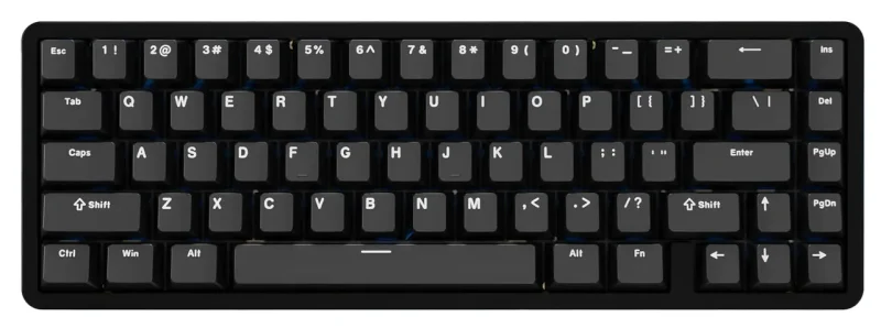 chilkey nd65 jet black hotswap mechanical keyboard