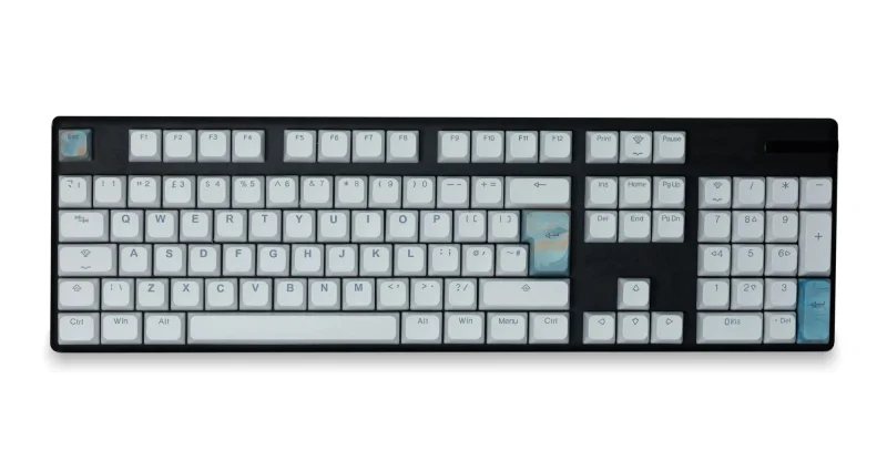 coastal blue backlit bobo keycap set 149 key double shot abs