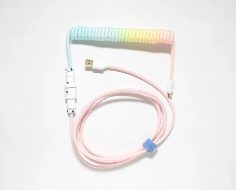 coiled cotton candy usb cable v2 fast charging