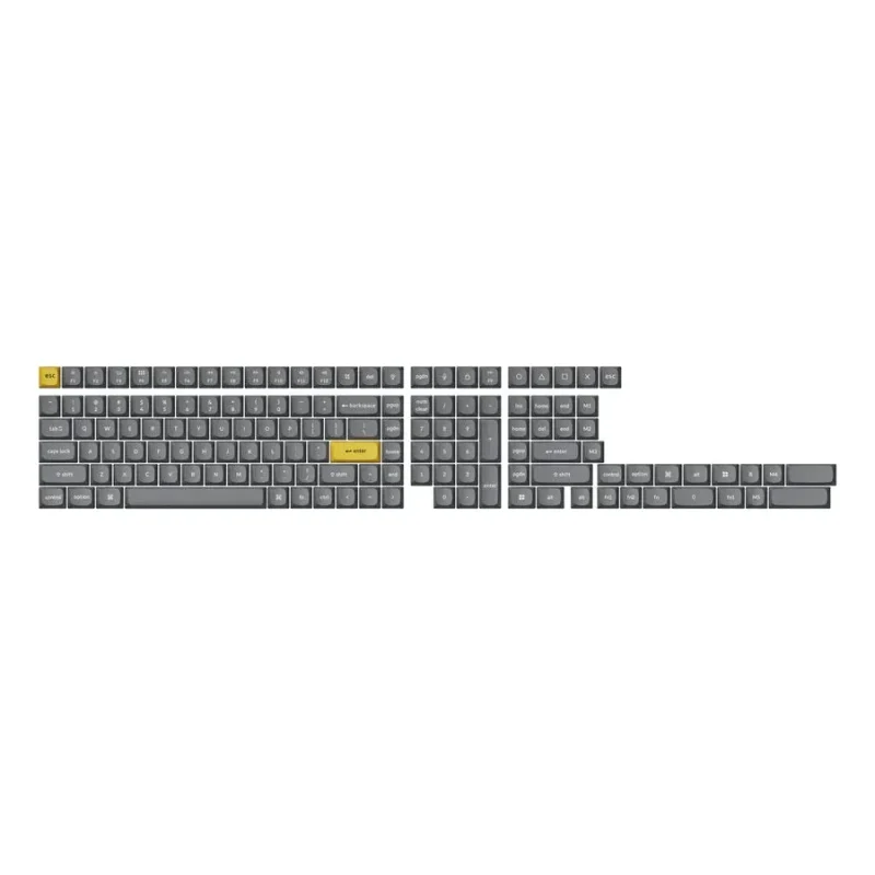 dark grey 141 key osa pbt double shot keycap set for keychron