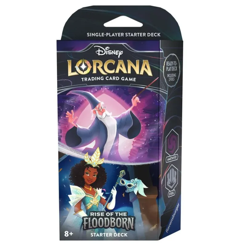 disney lorcana amethyst steel starter deck merlin tiana edition