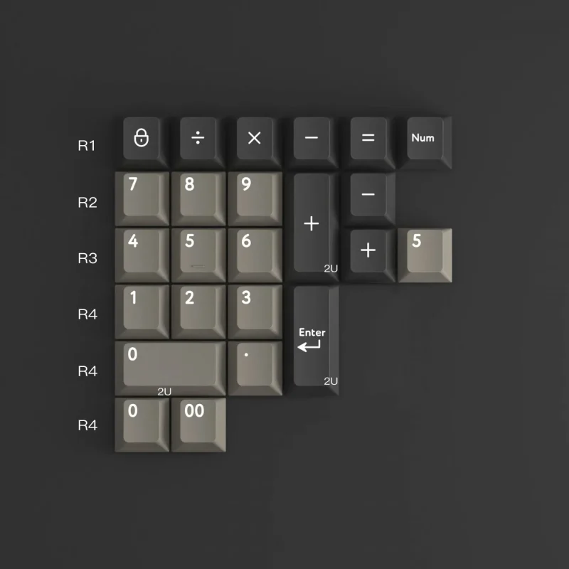 dolch 24 key cherry pbt numpad kit kbdfans double shot keycaps