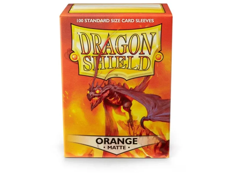 dragon shield matte 100ct orange card sleeves