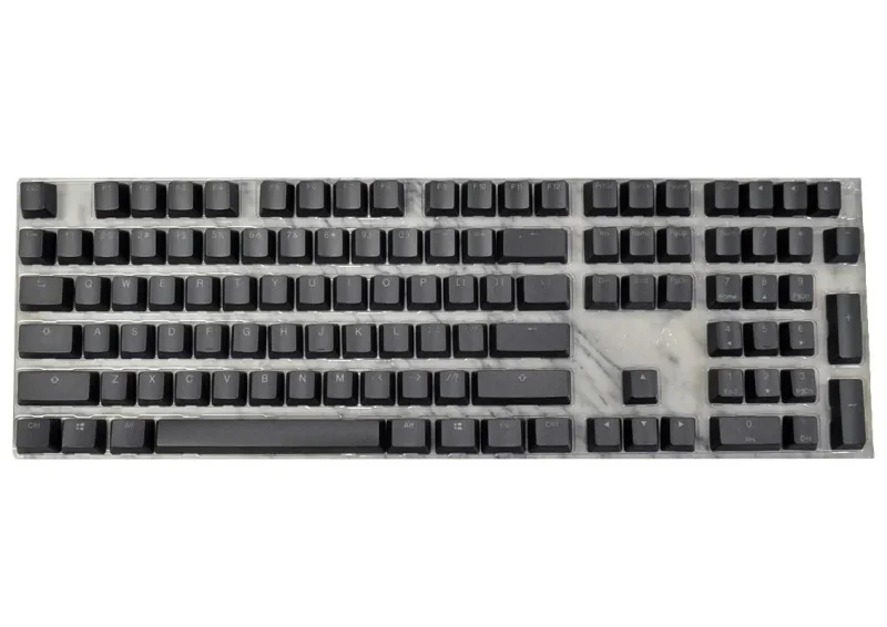 ducky 108 key pbt backlit keycap set black