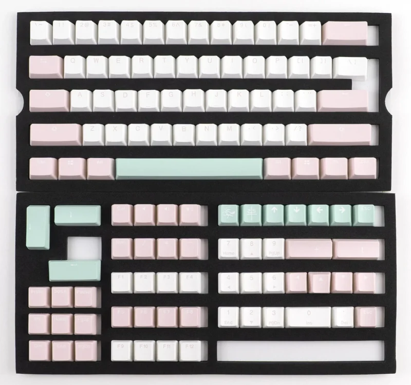 ducky cheese peach 108 key pbt double shot keycap set