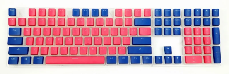 ducky coral blue 108 key pbt double shot keycap set