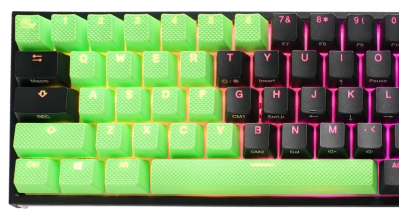 ducky green backlit 31 key oem abs keycap set