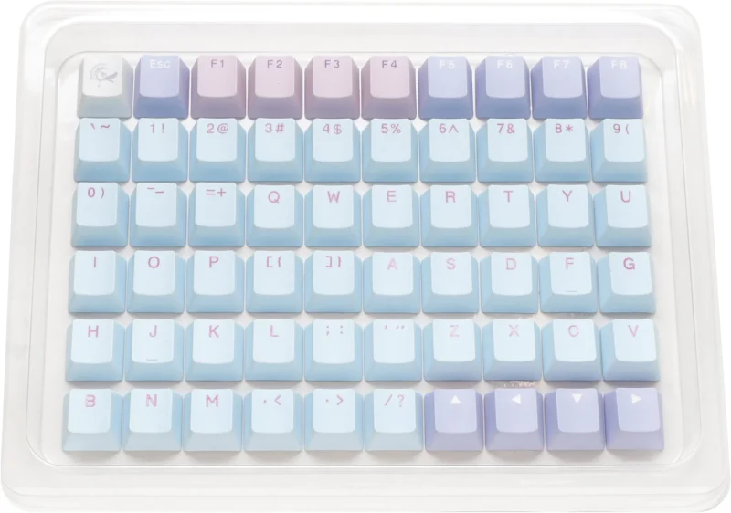 ducky macaron 132 key pbt double shot keycap set