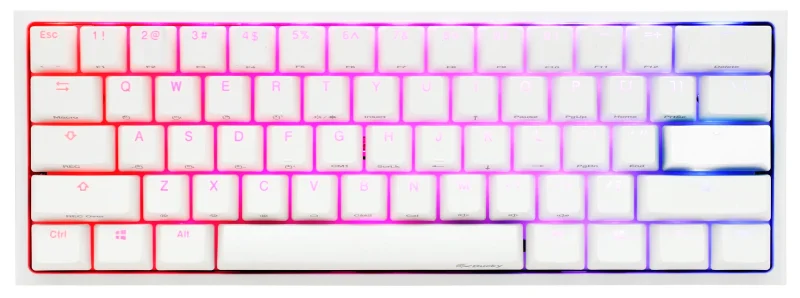 ducky one 2 mini white 60 pbt mechanical keyboard w rgb led