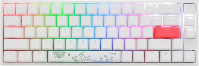 ducky one 2 sf 65 pure white rgb mechanical keyboard