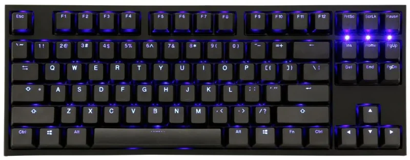 ducky one 2 tkl blue led pbt mechanical keyboard