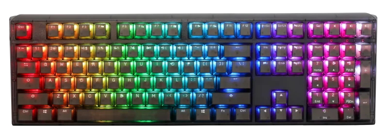 ducky one 3 aura clear black rgb mechanical keyboard