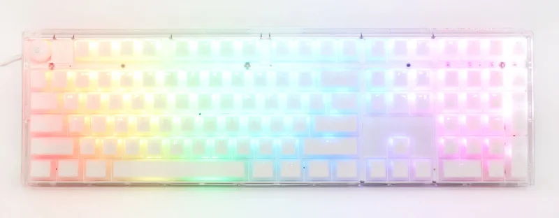 ducky one 3 aura white rgb mechanical keyboard hotswap double shot abs