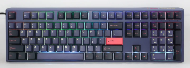 ducky one 3 cosmic blue rgb mechanical keyboard pbt double shot