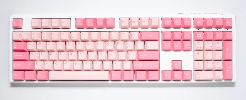 ducky one 3 gossamer pink mechanical keyboard pbt double shot hotswap