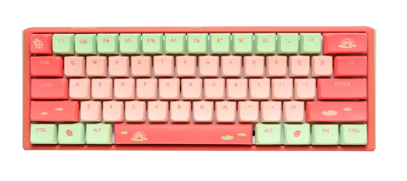 ducky one 3 mini 60 hotswap rgb keyboard strawberry frog edition