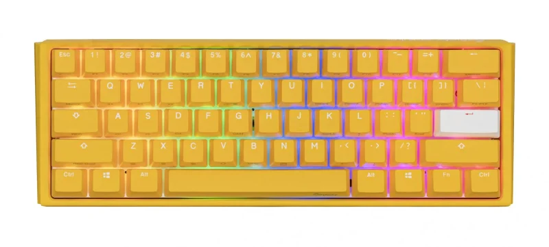 ducky one 3 mini 60 hotswap rgb mechanical keyboard pbt double shot