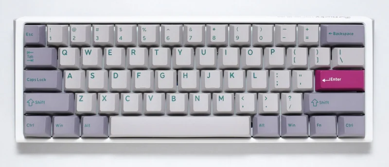 ducky one 3 mini mist grey 60 hotswap rgb mechanical keyboard pbt double shot keycaps