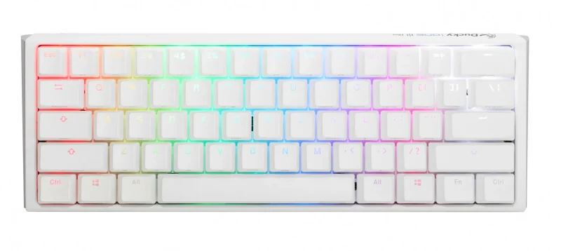 ducky one 3 mini white 60 rgb hotswap mechanical keyboard