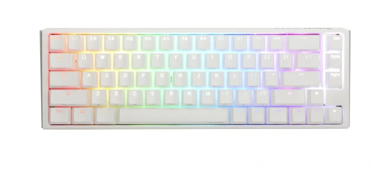 ducky one 3 sf 65 pure white rgb hotswap mechanical keyboard