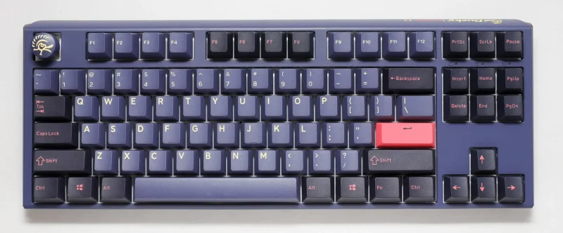 ducky one 3 tkl cosmic blue rgb mechanical keyboard pbt hotswap