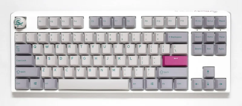 ducky one 3 tkl mist grey rgb mechanical keyboard pbt double shot hotswap