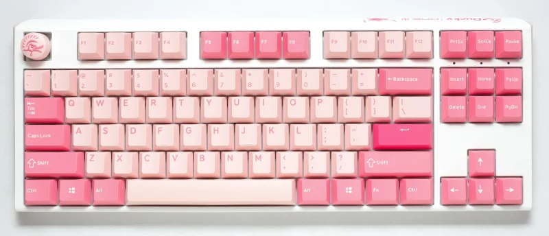 ducky one 3 tkl pink gossamer mechanical keyboard hotswap pbt double shot keys