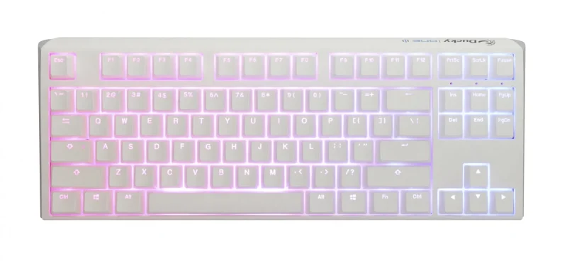 ducky one 3 tkl pure white rgb hotswap mechanical keyboard