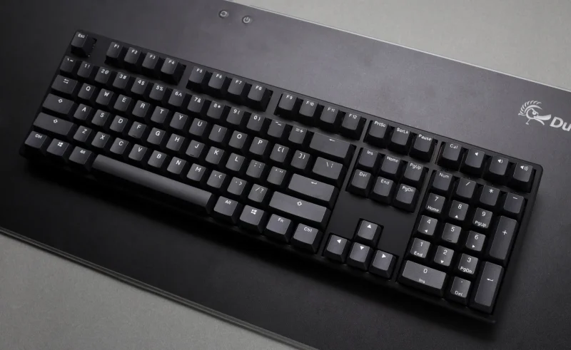 ducky origin black pbt mechanical keyboard double shot keycaps