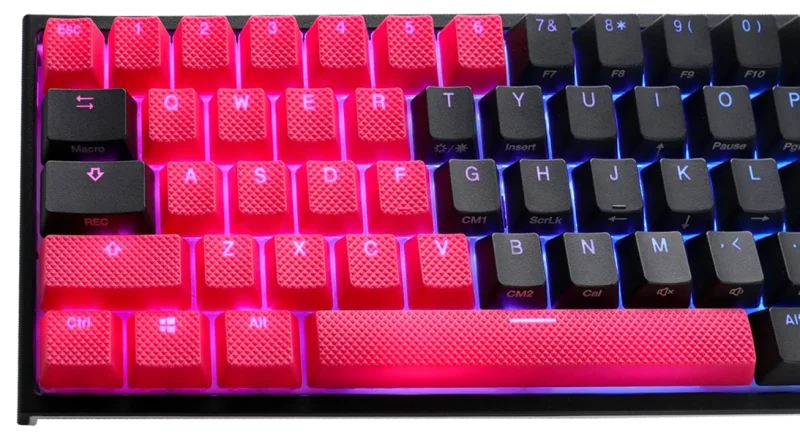 ducky red backlit 31 key keycap set oem profile double shot abs