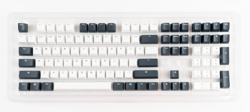 ducky tuxedo 108 key pbt double shot keycap set 1