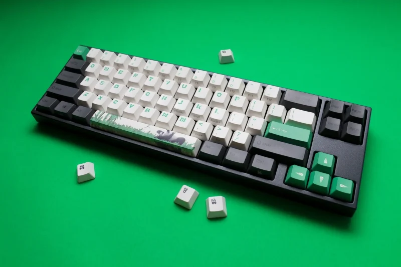 ducky x varmilo miya pro panda r2 65 mechanical keyboard white led