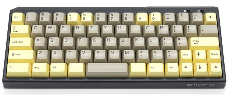 filco mini 72 key keycap set sa profile double shot abs custard chocolate finish