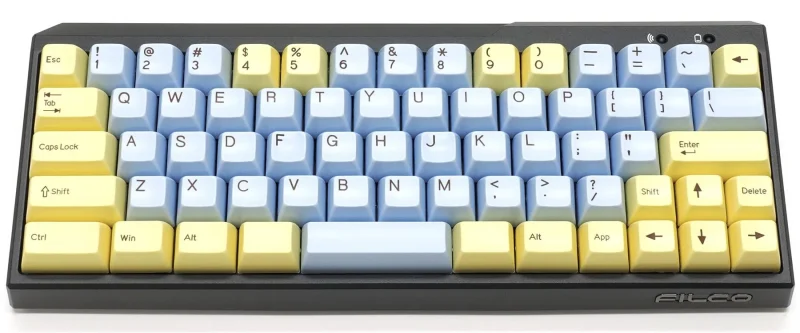 filco minila 72 key sa profile double shot abs keycaps custard ice set