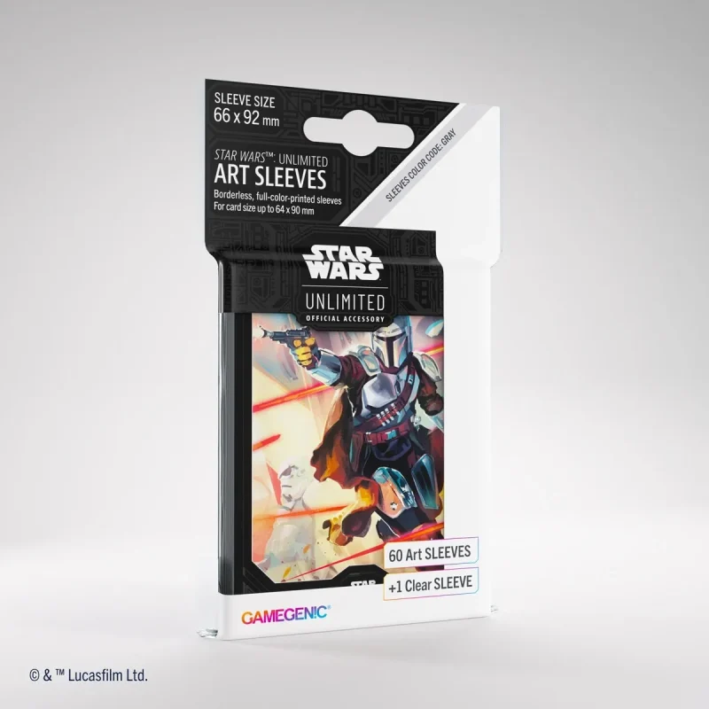 gamegenic star wars mandalorian art sleeves