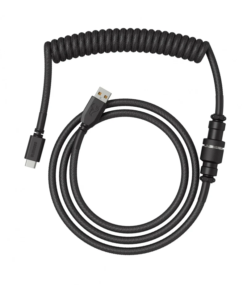 glorious black coiled keyboard cable for pc