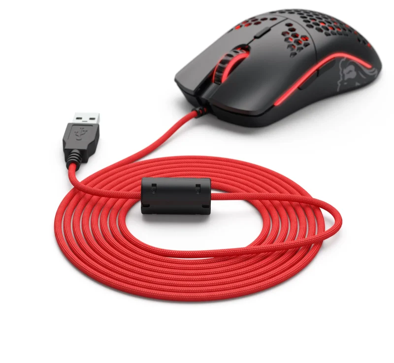 glorious crimson red ascended v2 pc cable