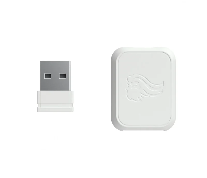 glorious matte white wireless mouse dongle kit