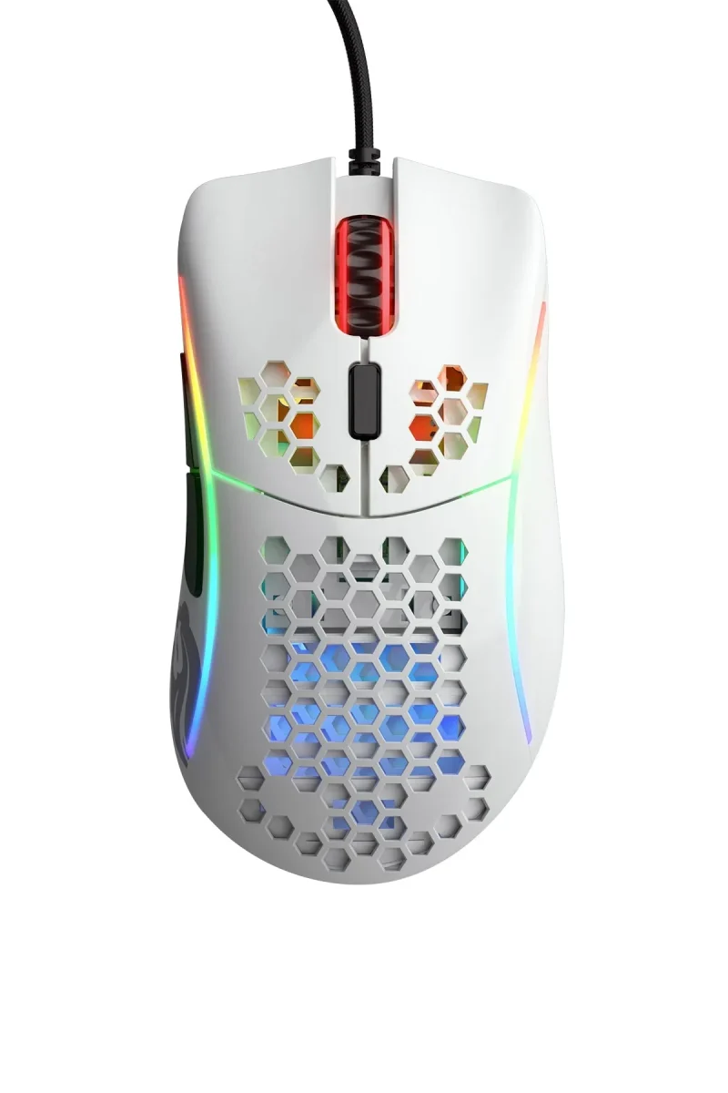 glorious model d minus white rgb wired mouse