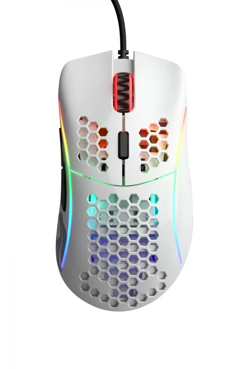 glorious model d white rgb wired mouse