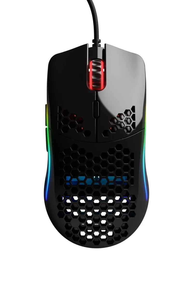 glorious model o glossy black rgb wired gaming mouse