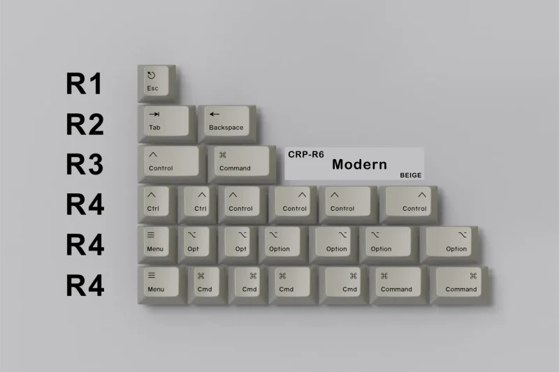 hammerworks 25 key beige cherry profile keycap set