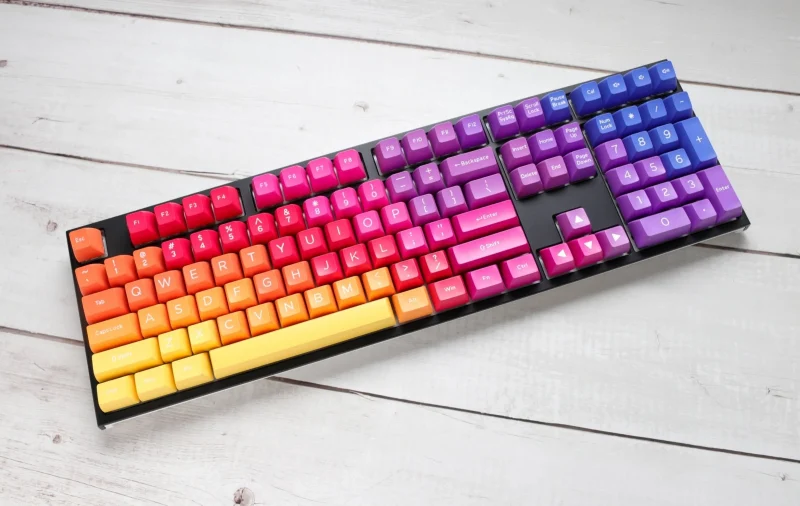 hardcap ducky afterglow 108 key sa double shot keycaps set