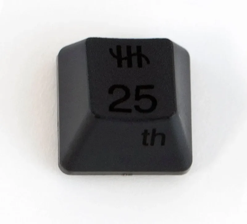 hhkb 25th anniversary charcoal fn key cap exclusive edition